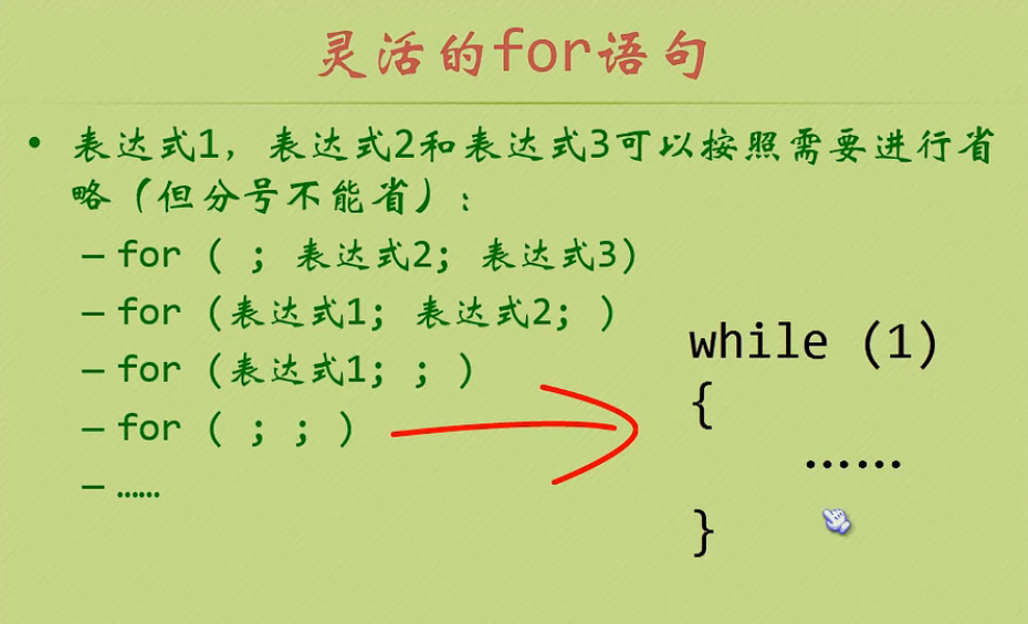 灵活的for语句